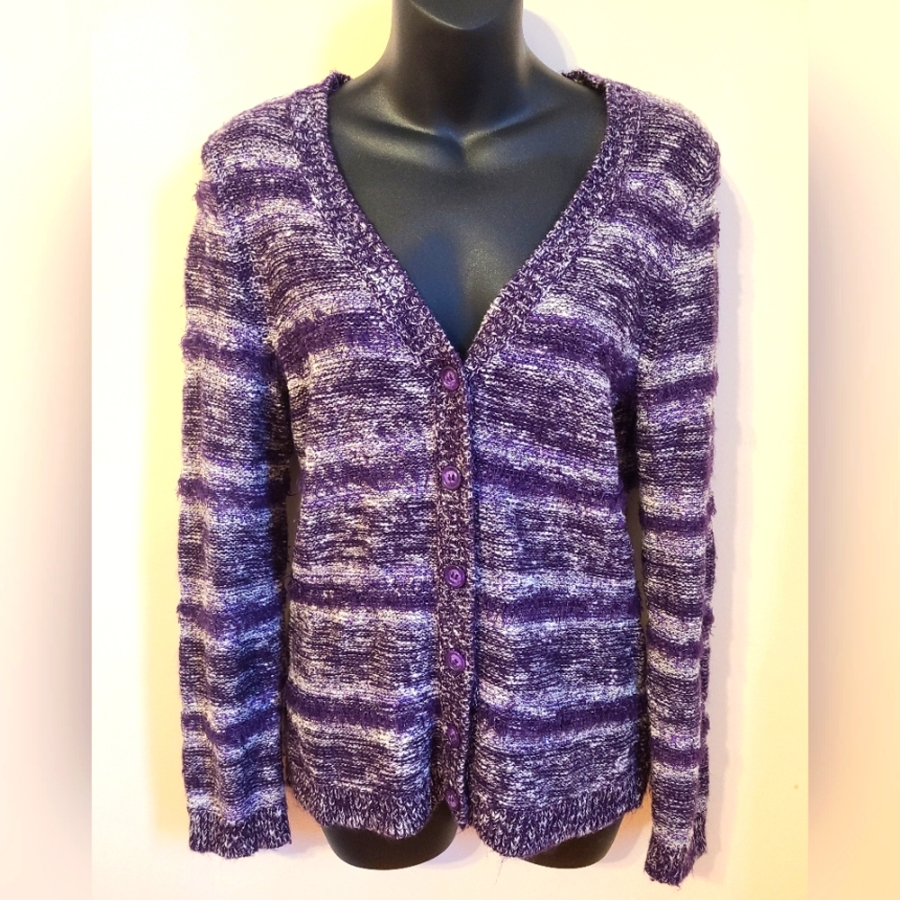 🌟Northern Reflections Purple Cardigan Size Small